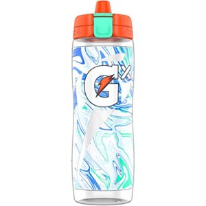 gatorade gx hydration system, non-slip gx squeeze bottles, marble white