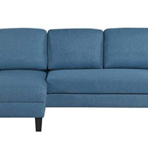 OSP Home Furnishings Lester Chaise Sleeper Sofas, Blue