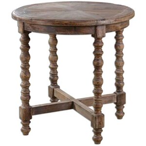 uttermost samuelle wooden end table, brown