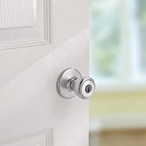 Kwikset 94002-938 Tylo Door Knob, Entry with Smartkey, Satin Chrome