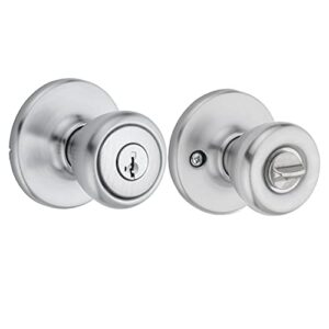 Kwikset 94002-938 Tylo Door Knob, Entry with Smartkey, Satin Chrome