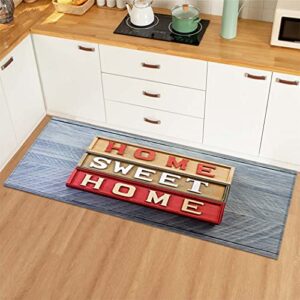 OPLJ Sweet Home Kitchen Mat Carpet Anti-Slip Door Mat Living Room Bedroom Kitchen Floor Mat Door Mat Carpet A6 50x160cm