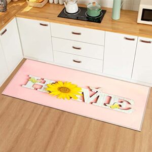 OPLJ Sweet Home Kitchen Mat Carpet Anti-Slip Door Mat Living Room Bedroom Kitchen Floor Mat Door Mat Carpet A6 50x160cm