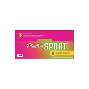 Playtex Sport Tampons, Regular Absorbency, Fragrance-Free - 18ct