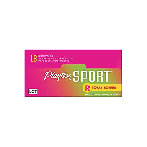 Playtex Sport Tampons, Regular Absorbency, Fragrance-Free - 18ct