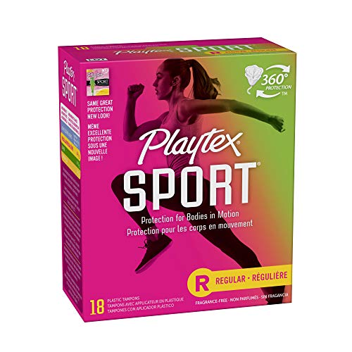 Playtex Sport Tampons, Regular Absorbency, Fragrance-Free - 18ct