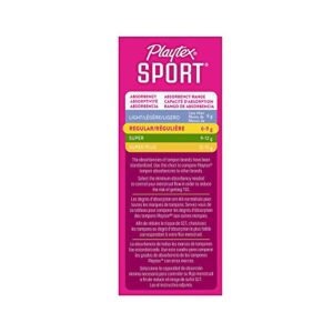 Playtex Sport Tampons, Regular Absorbency, Fragrance-Free - 18ct