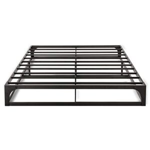 Mellow 9 Inch Metal Platform Bed Frame with Heavy Duty Steel Slat Mattress Foundation (No Box Spring Needed), Queen, Black