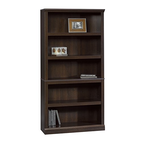 Sauder Miscellaneous 3 tier Storage Bookcase, Cinnamon Cherry finish