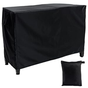 pamase 54″ outdoor prep table cover for keter unity xl portable table storage cabinet, waterproof heavy duty bbq grill table cover (black)