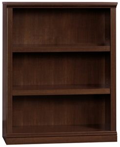 sauder select collection 3 shelf bookcase, select cherry finish