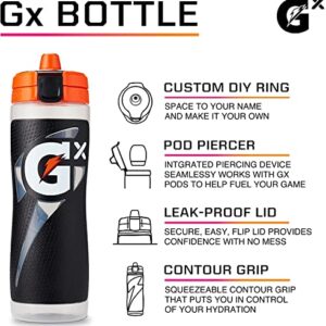 Gatorade Gx Hydration System, Non-Slip Gx Squeeze Bottles, Marble Blue