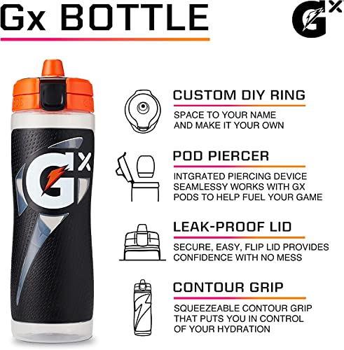 Gatorade Gx Hydration System, Non-Slip Gx Squeeze Bottles, Marble Blue