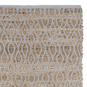 SAFAVIEH Cape Cod Collection 2'3" x 8' Silver / Natural CAP821J Handmade Flatweave Jute Runner Rug