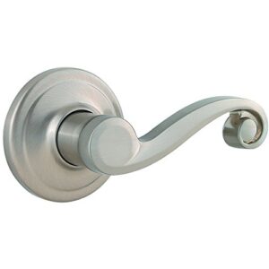 kwikset lido right-handed half-dummy lever with microban antimicrobial protection in satin nickel (97880-681)