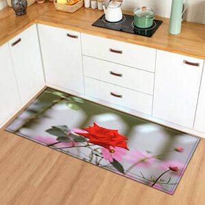 Mat in The Bathroom Home Living Room Kitchen Carpet Plant Flowers Pattern Entrance Doormat Bedroom Hallway Floor Rug A22 60x180cm