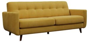 amazon brand – rivet sloane mid-century modern sofa couch, 79.9″w, yellow