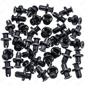 Rexka 40pcs Rear Front Bumper Cover Fender Grille Under Cover Push-Type Retainer Clip Fastener Rivet 91505-TM8-003 for Honda Acura