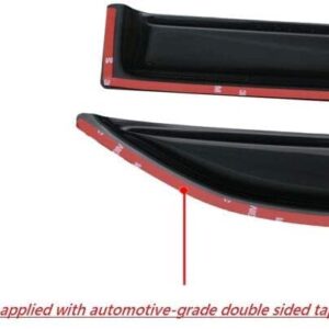 Smoke Tinted Tape-On Side Window Visor Deflectors Rain Guards for Honda Civic Sedan 2022 - 2023 Lx Ex Si Hpt Sport Touring