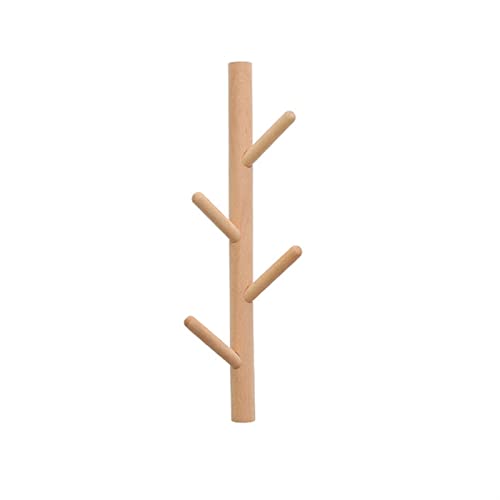 rUrEu Coat Rack Handcraft Tree Branch Coat Hanger Wooden Keys Rack Wall Hanging Clothes Storage Hat Organizer Hook Decoration Creative/B