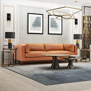 POLY & BARK Argan Sofa in Full-Grain Pure-Aniline Italian Leather, Cognac Tan