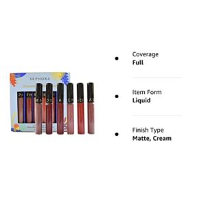 SEPHORA Collection Wishing You Cream Lip Stain Set:: 13 Marvelous Mauve, 94 Cherry Moon, 23 Copper Blush, 41 Vintage Rosewood, Always Red, and 96 Red Velvet