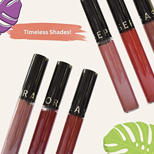 SEPHORA Collection Wishing You Cream Lip Stain Set:: 13 Marvelous Mauve, 94 Cherry Moon, 23 Copper Blush, 41 Vintage Rosewood, Always Red, and 96 Red Velvet