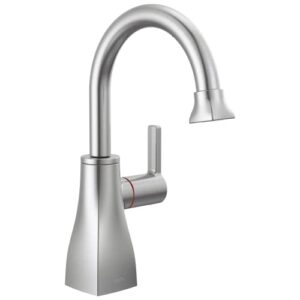 delta faucet contemporary square instant hot water dispenser, arctic stainless