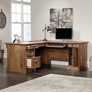 Sauder Palladia L-Shaped Desk, Vintage Oak finish