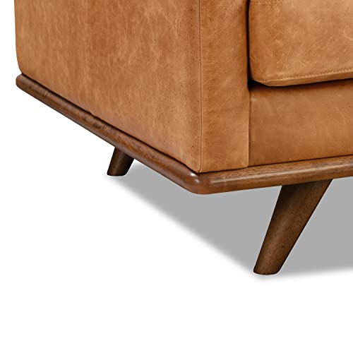 POLY & BARK Nolita Sofa in Full-Grain Pure-Aniline Italian Leather, Cognac Tan