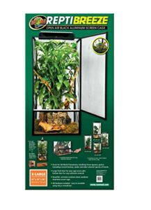 zoo med reptibreeze open air screen cage, extra large, 24 x 24 x 48-inches