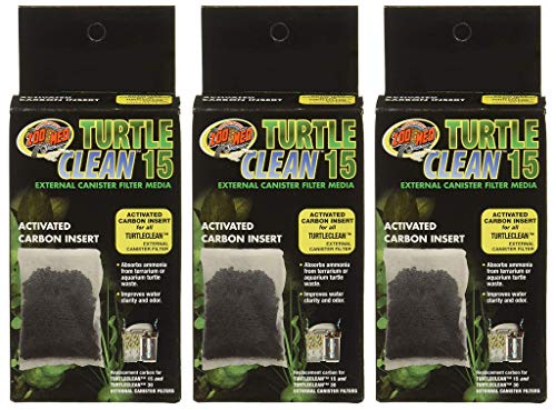 (3 Pack) Zoo Med Turtle Clean 15 Activated Carbon Inserts