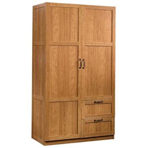 sauder storage cabinet, highland oak finish