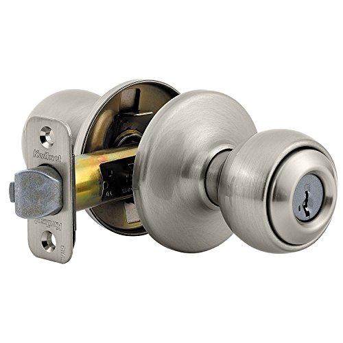 Kwikset 94002-842 Polo Privacy Bed/Bath Knob with SmartKey Security In Satin Nickel