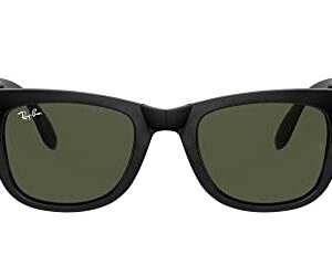 Ray-Ban Men Square Sunglasses Black Frame Grey Lens Medium