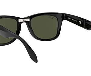 Ray-Ban Men Square Sunglasses Black Frame Grey Lens Medium