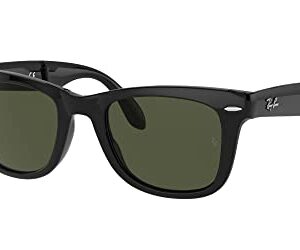 Ray-Ban Men Square Sunglasses Black Frame Grey Lens Medium