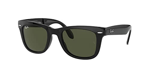 Ray-Ban Men Square Sunglasses Black Frame Grey Lens Medium