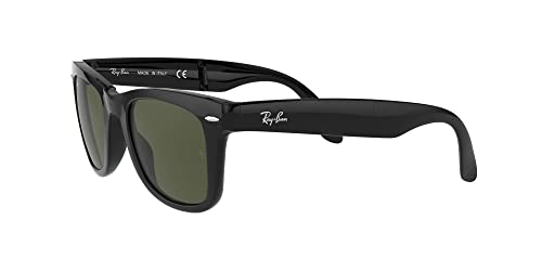 Ray-Ban Men Square Sunglasses Black Frame Grey Lens Medium