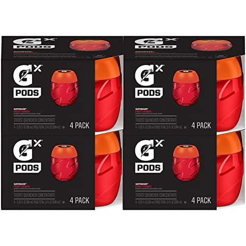 Gatorade Gx Hydration System, Non-Slip Gx Squeeze Bottles Or Gx Sports Drink Concentrate Pods, 4 Count (Pack of 4)