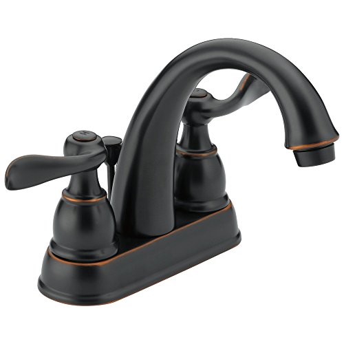 Delta Faucet Windemere Centerset Bathroom Faucet Oil Rubbed Bronze, Bathroom Sink Faucet, Metal Drain Assembly, Oil Rubbed Bronze B2596LF-OB