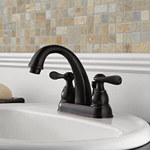 Delta Faucet Windemere Centerset Bathroom Faucet Oil Rubbed Bronze, Bathroom Sink Faucet, Metal Drain Assembly, Oil Rubbed Bronze B2596LF-OB