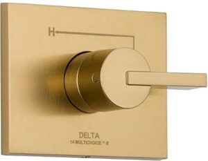 delta faucet vero 14 series single-function shower handle valve trim kit, champagne bronze t14053-cz (valve not included) 3.00 x 7.00 x 3.00 inches