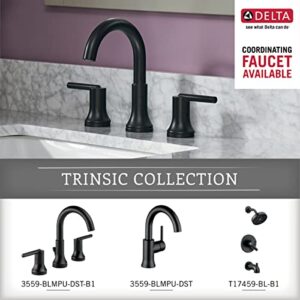 DELTA FAUCET 75950-BL Trinsic Toilet Paper Holder, 3.31 x 6.97 x 1.1 Inches, Matte Black