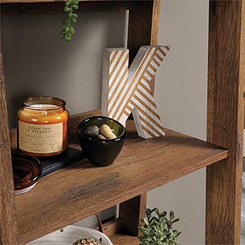 Sauder Trestle 5-Shelf Bookcase, Vintage Oak finish