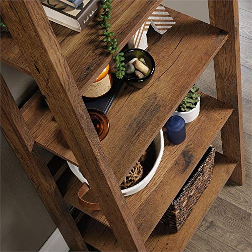 Sauder Trestle 5-Shelf Bookcase, Vintage Oak finish