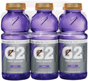 gatorade g2 sports drink, grape, low calorie, 20-ounce bottles (pack of 12)