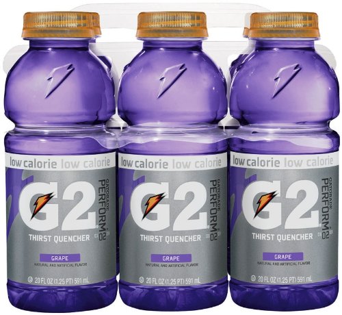 Gatorade G2 Sports Drink, Grape, Low Calorie, 20-Ounce Bottles (Pack of 12)