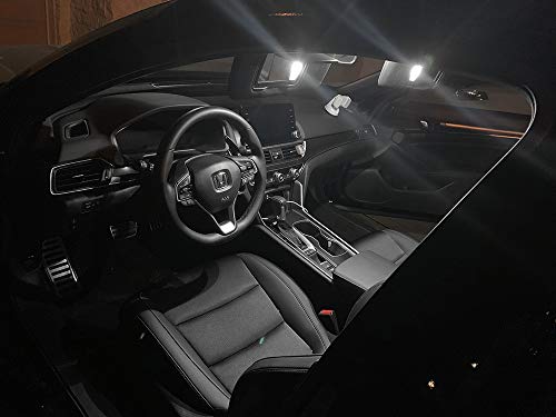 D15 Lighting LED Interior Light Kit for 2018-2022 Honda Accord 6000k White Map Dome Trunk Vanity Mirror Bulbs (6 Pieces)