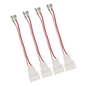 red wolf speaker wiring harness connector compatible with honda 1986-2013 civic accord odyssey, acura 1986-2010 integra cl tsx install aftermarket door speaker cable plug adapter 4 pcs